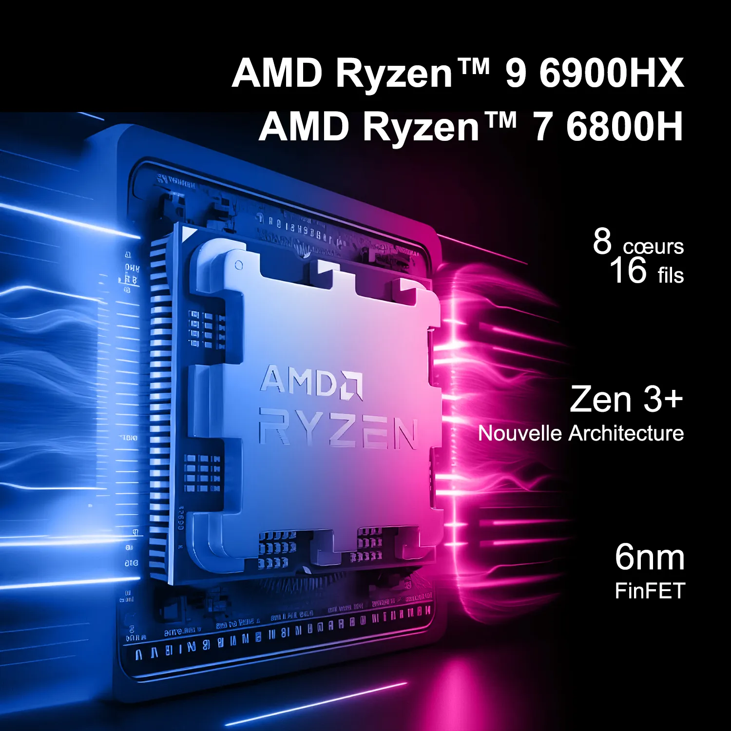 GEEKOM AS 6 Processeurs AMD de la série Ryzen 7735H - GEEKOM