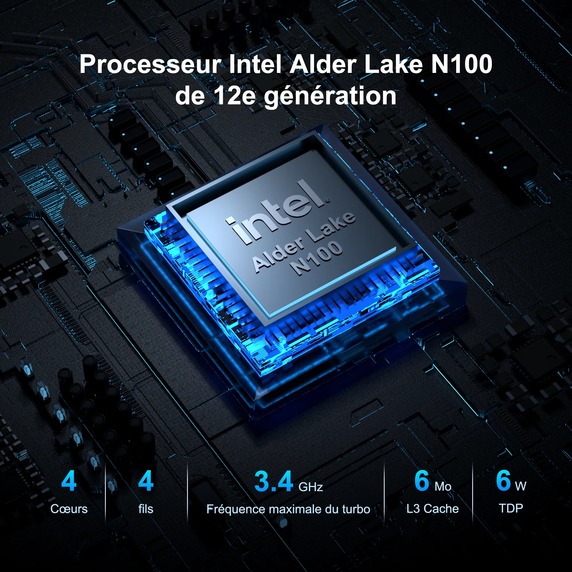 GEEKOM Mini Air 12 Mini-PC avec Intel Alder Lake N100 de 12 ème